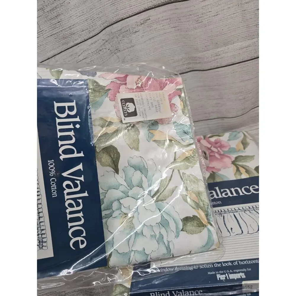 Pier 1 Amherst Blind Valance 14 X 74 #7552. 10 Total. Floral. Cottage.